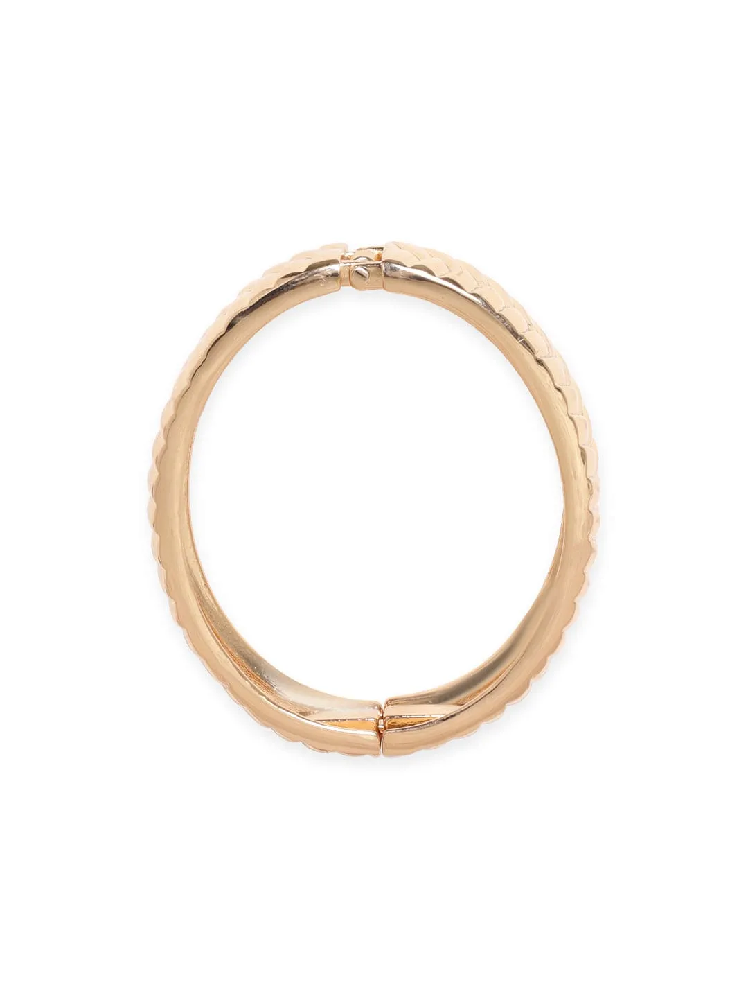 Rubans Voguish Gold Plated Striped Bracelet