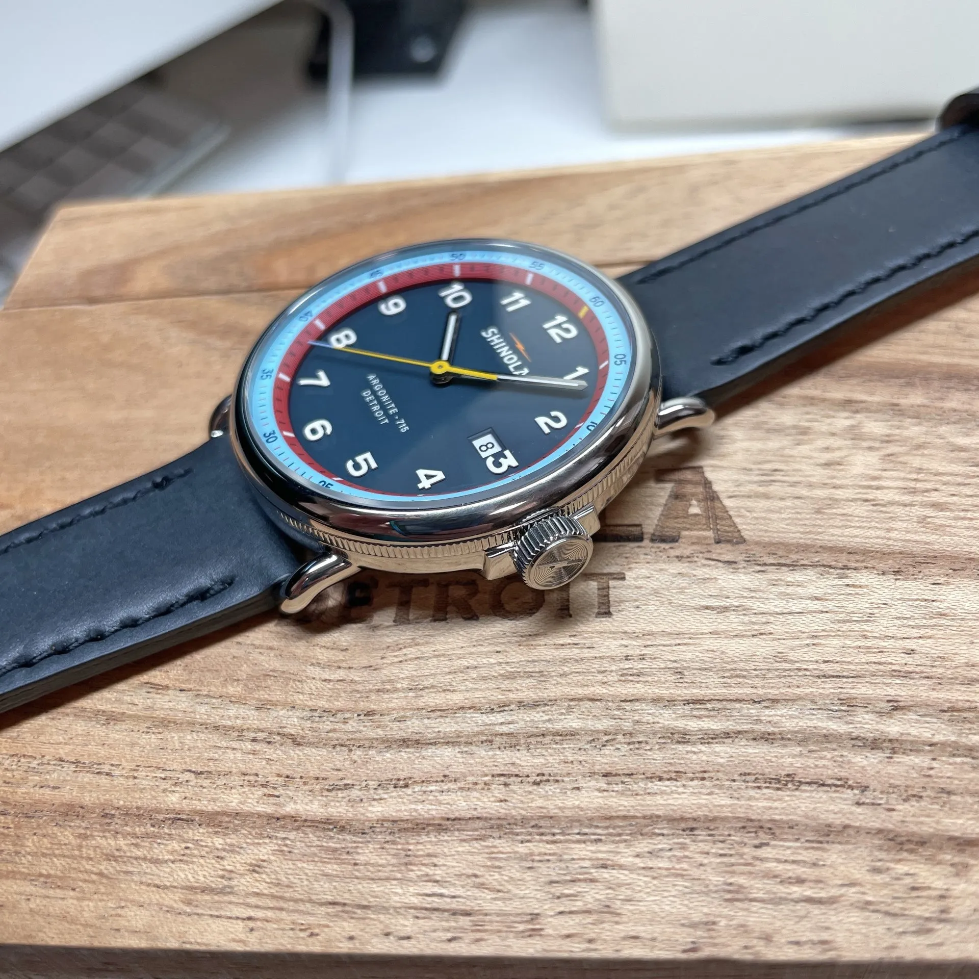 Shinola Canfield Model C56 43mm GT Blue Dial Navy Leather S0120289728