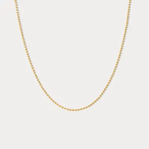 Simple Gold Little Ball Link Necklace