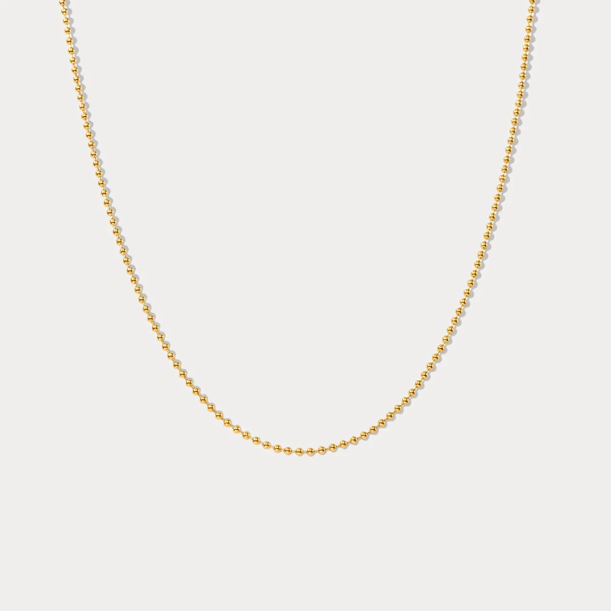 Simple Gold Little Ball Link Necklace