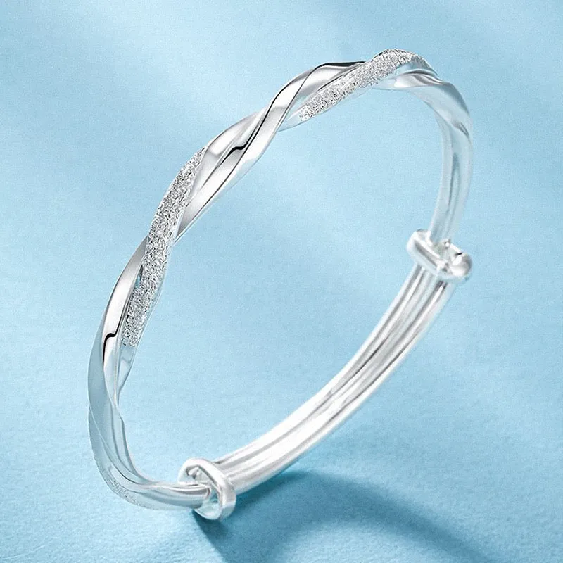 Stunning 925 Silver Mobius Cuff Bracelet Perfect Gift for Her