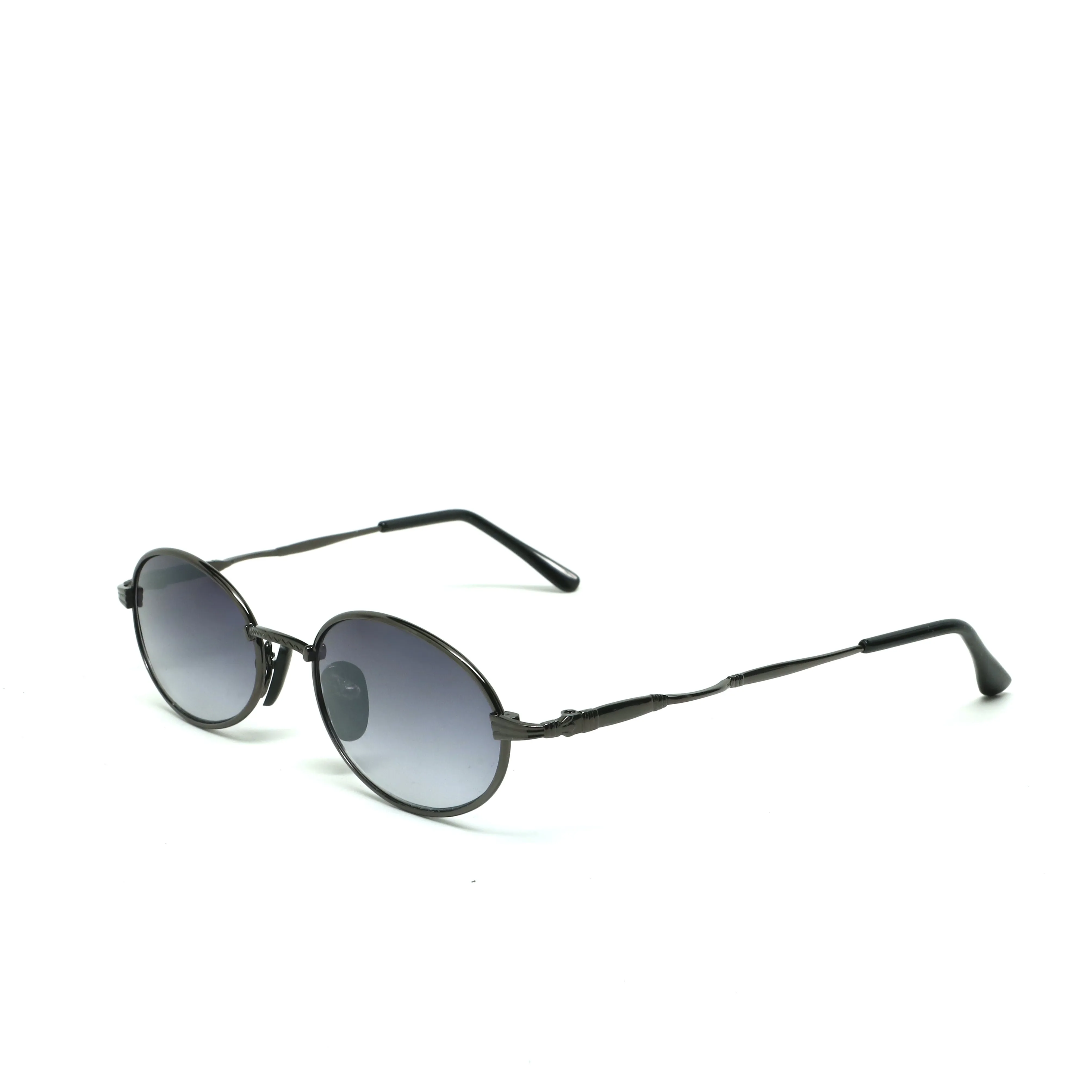 //Style 24// 90s Standard Wire Oval Sunglasses - Grey