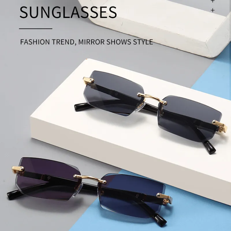 Stylish Rimless Sunglasses Perfect Unisex Gift