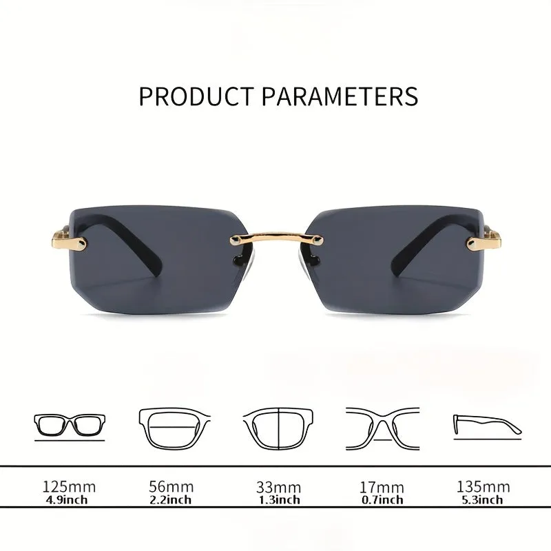 Stylish Rimless Sunglasses Perfect Unisex Gift