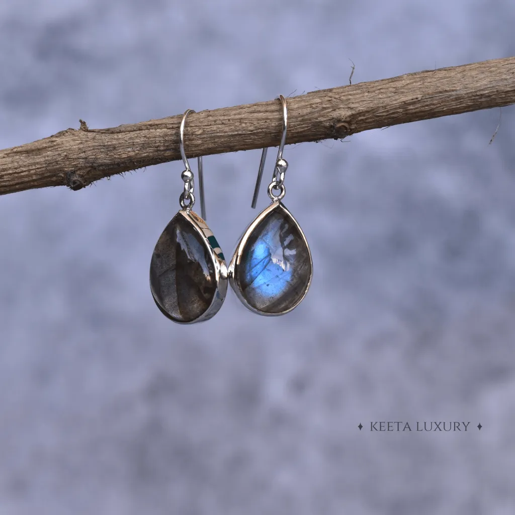 Teardrop Shine - Labradorite Dangles