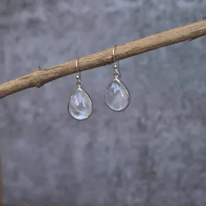 Teardrop Shine - Moonstone Dangles