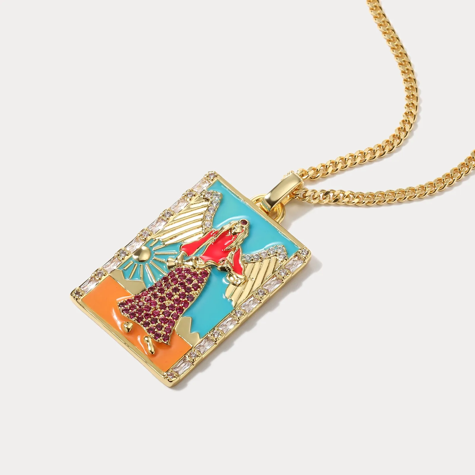 Temperance Tarot Card Necklace