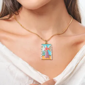 Temperance Tarot Card Necklace