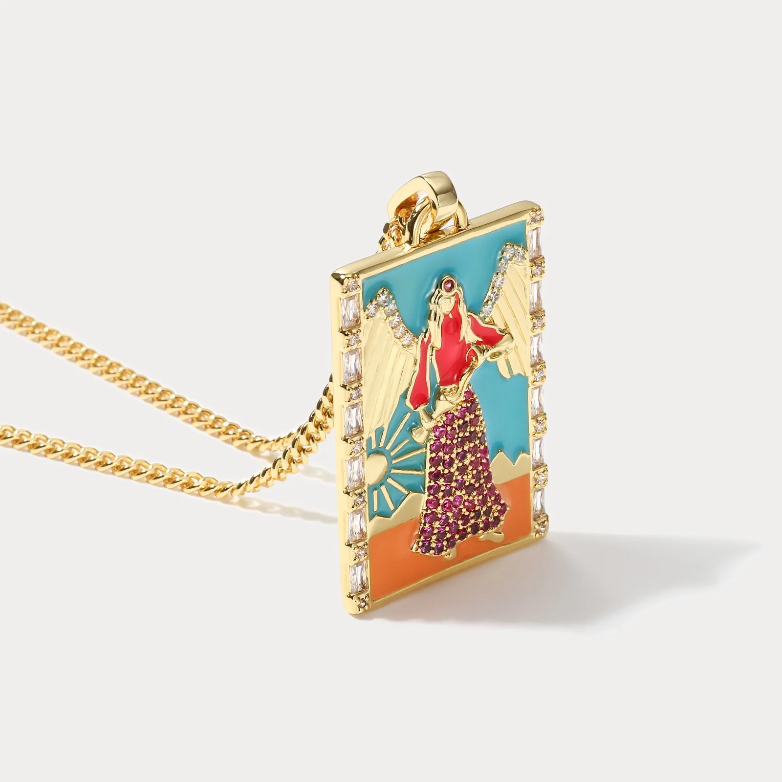 Temperance Tarot Card Necklace