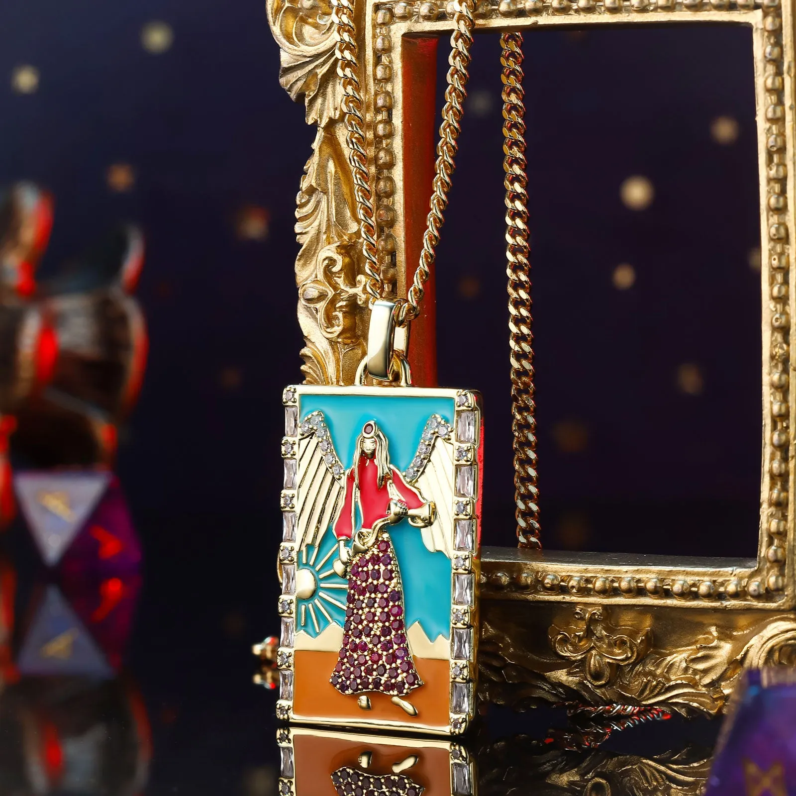 Temperance Tarot Card Necklace