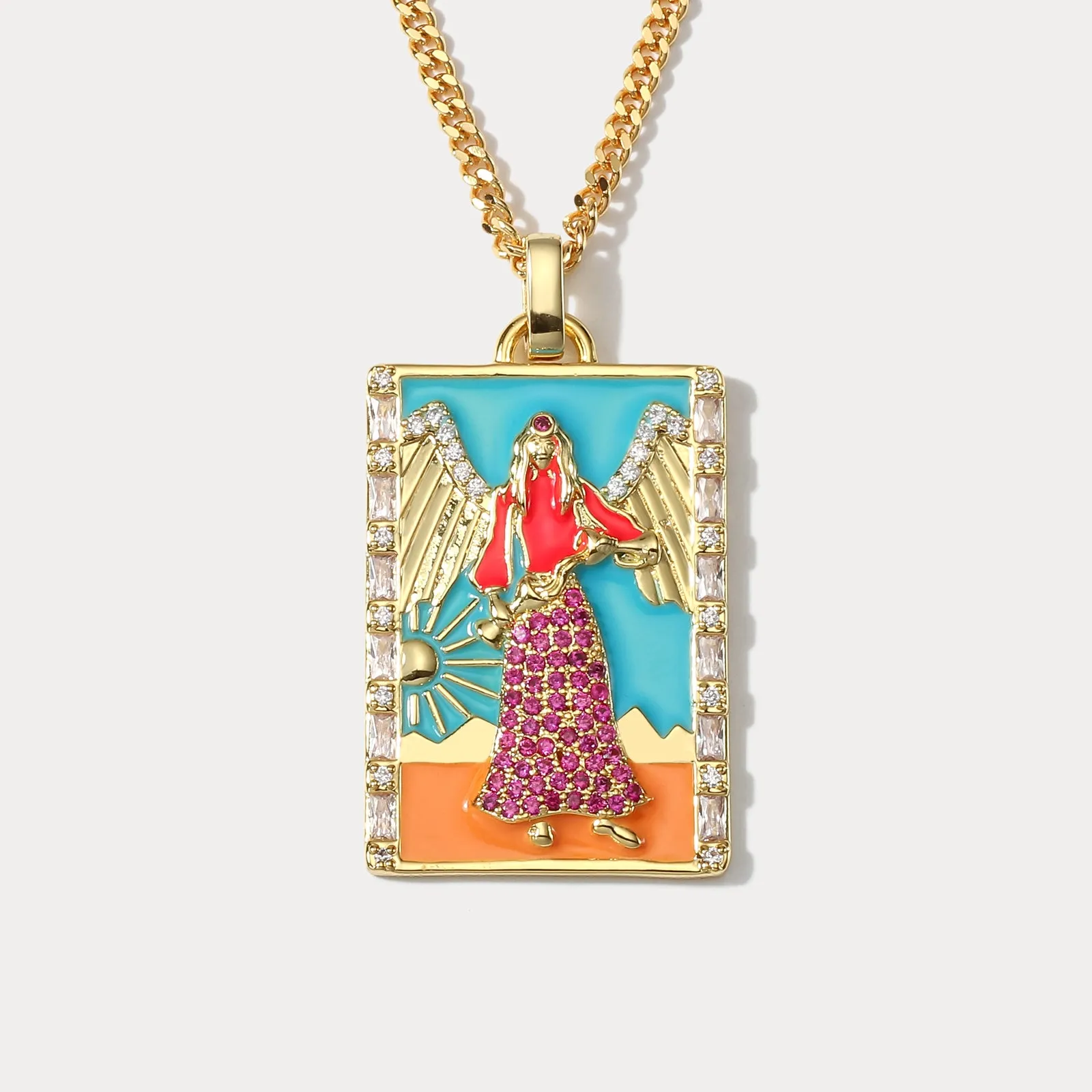 Temperance Tarot Card Necklace