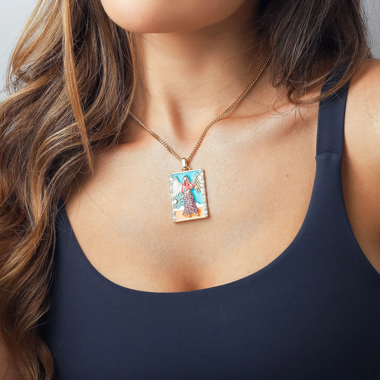 Temperance Tarot Card Necklace