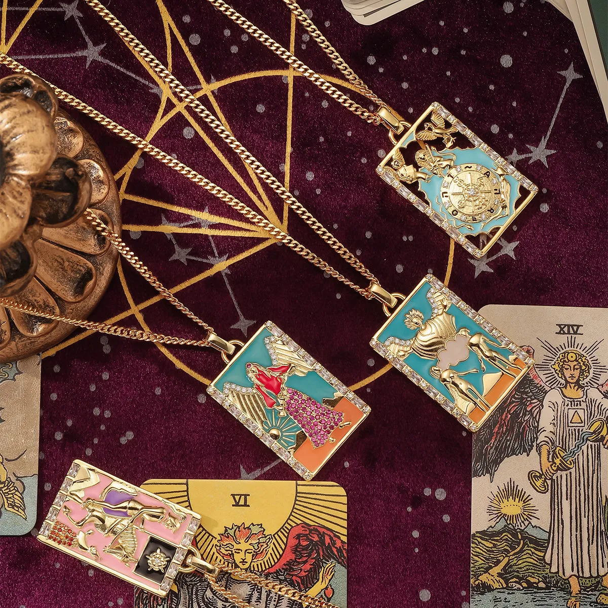 Temperance Tarot Card Necklace