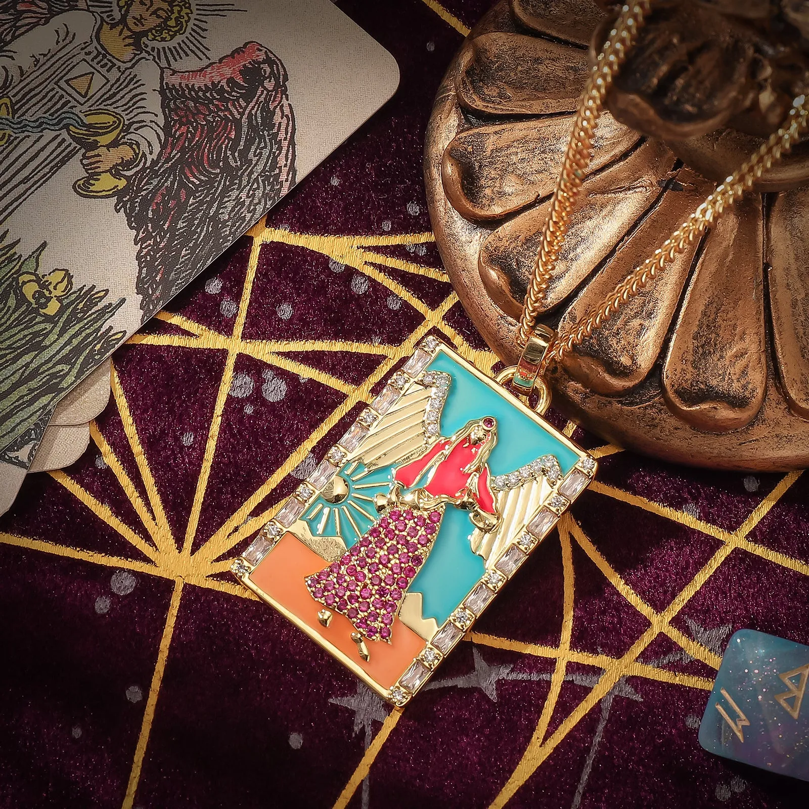 Temperance Tarot Card Necklace