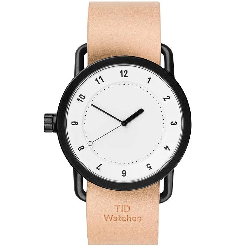 TID No.1 White Dial / Black Leather Strap / Black Buckle