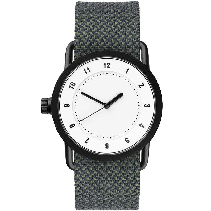 TID No.1 White Dial / Black Leather Strap / Black Buckle