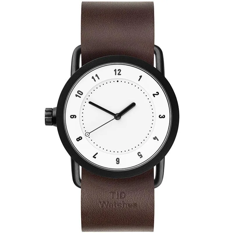 TID No.1 White Dial / Black Leather Strap / Black Buckle