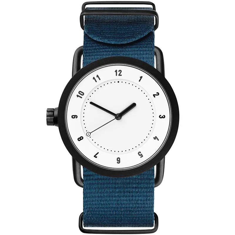 TID No.1 White Dial / Black Leather Strap / Black Buckle