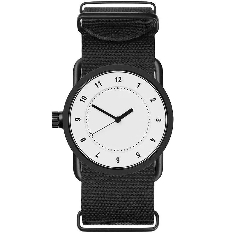 TID No.1 White Dial / Black Leather Strap / Black Buckle