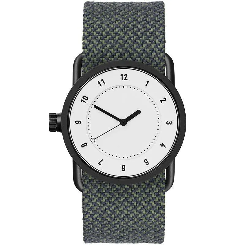 TID No.1 White Dial / Black Leather Strap / Black Buckle