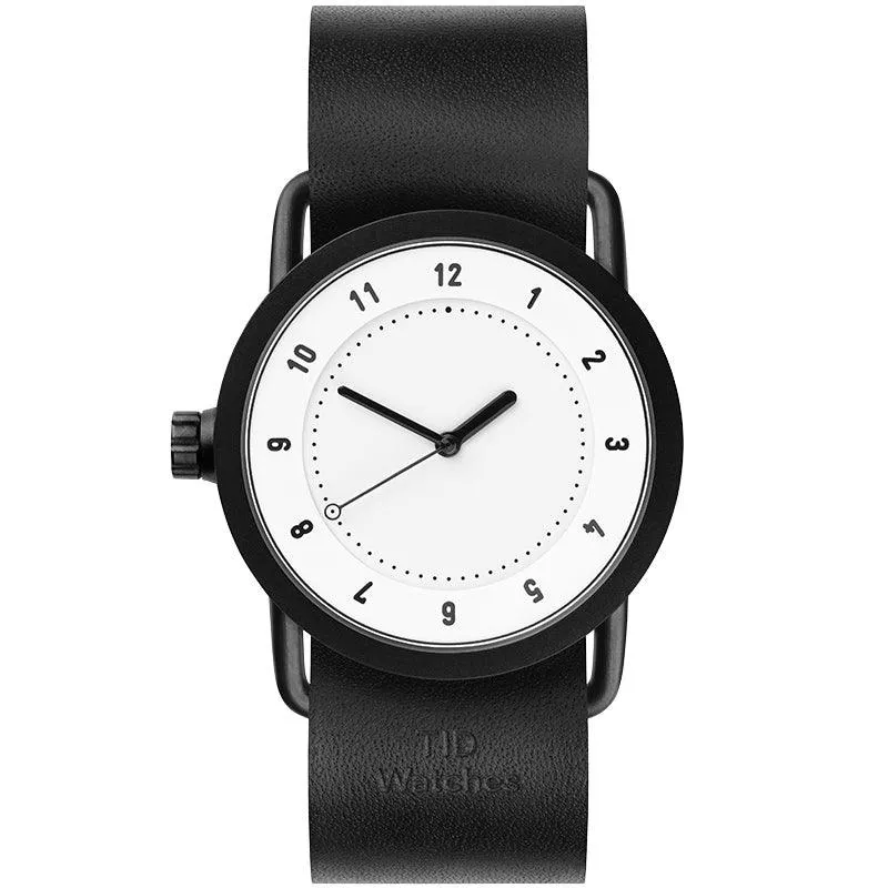 TID No.1 White Dial / Black Leather Strap / Black Buckle