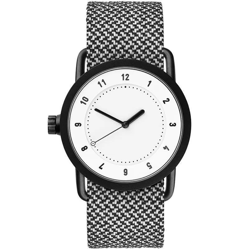 TID No.1 White Dial / Black Leather Strap / Black Buckle