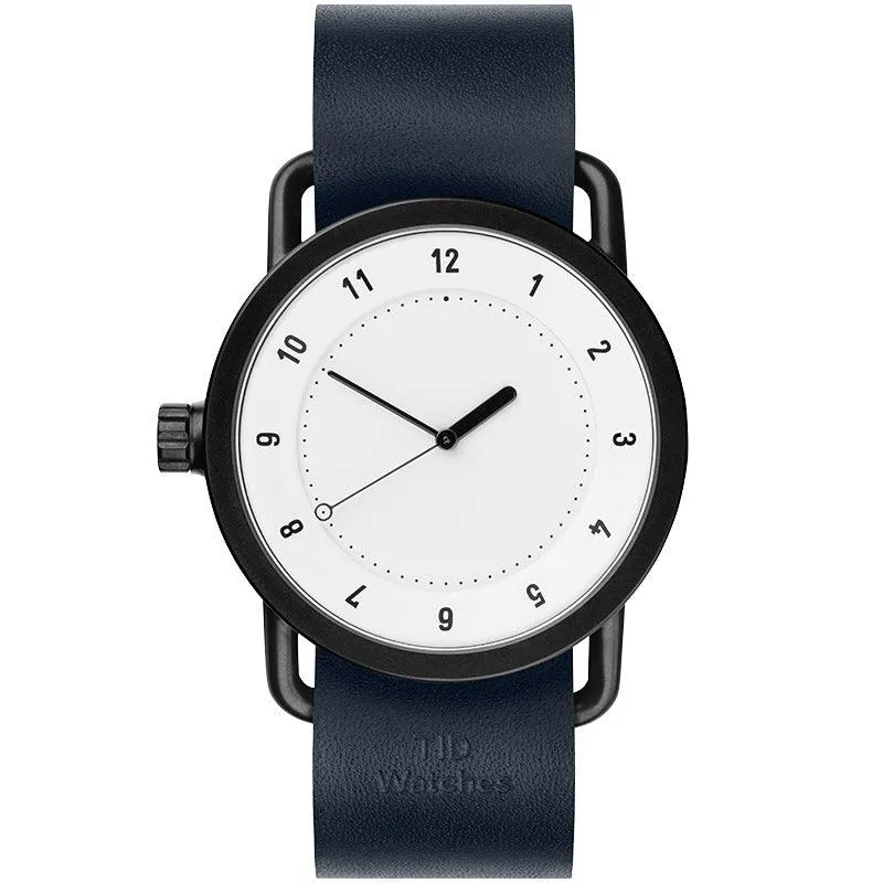 TID No.1 White Dial / Black Leather Strap / Black Buckle