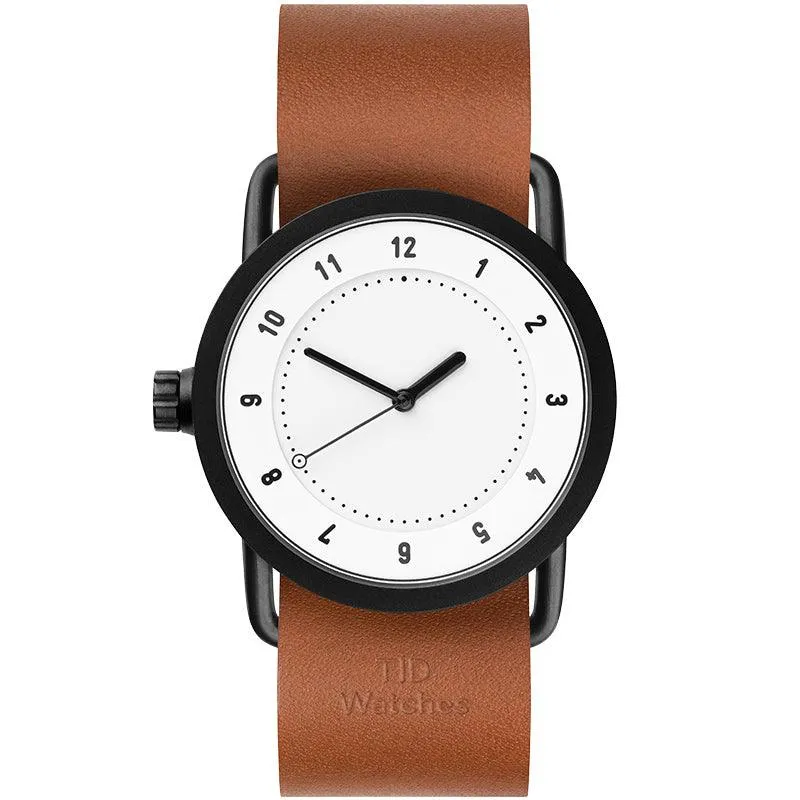 TID No.1 White Dial / Black Leather Strap / Black Buckle