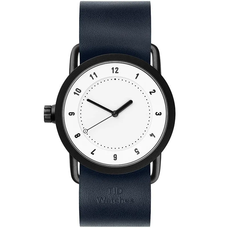 TID No.1 White Dial / Black Leather Strap / Black Buckle