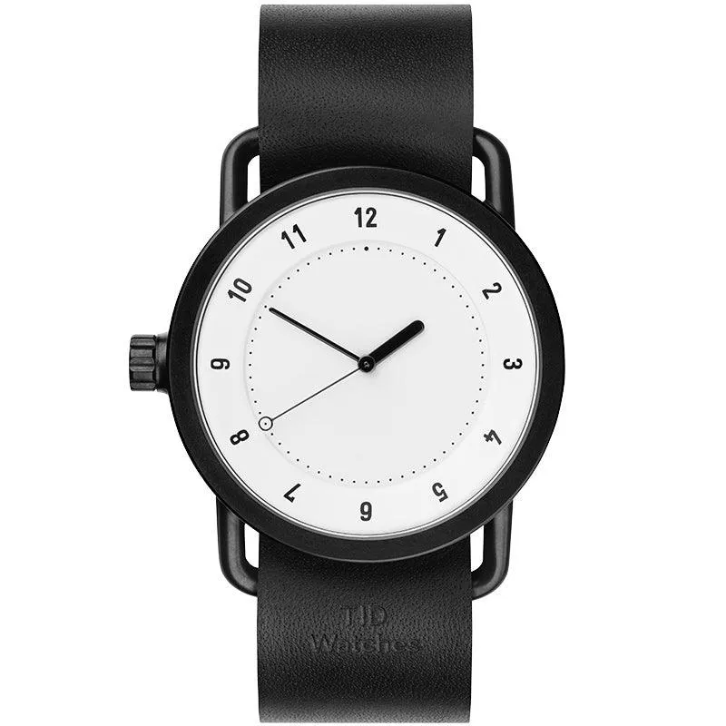 TID No.1 White Dial / Black Leather Strap / Black Buckle