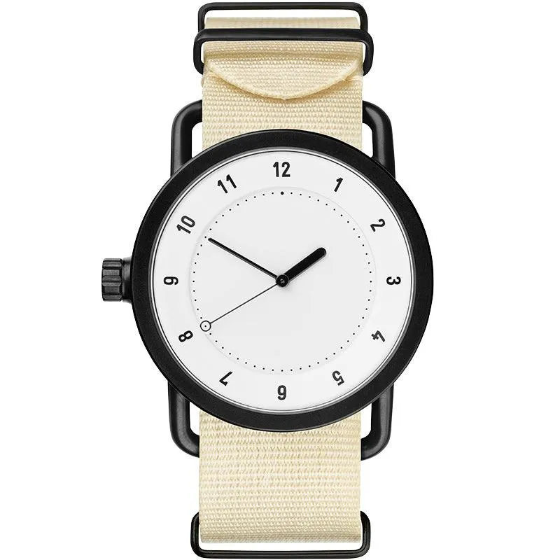 TID No.1 White Dial / Black Leather Strap / Black Buckle