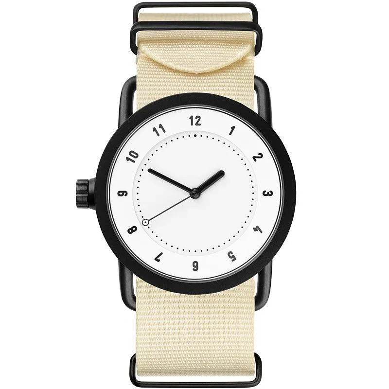 TID No.1 White Dial / Black Nylon Strap / Black Buckle