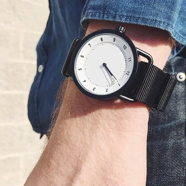 TID No.1 White Dial / Black Nylon Strap / Black Buckle