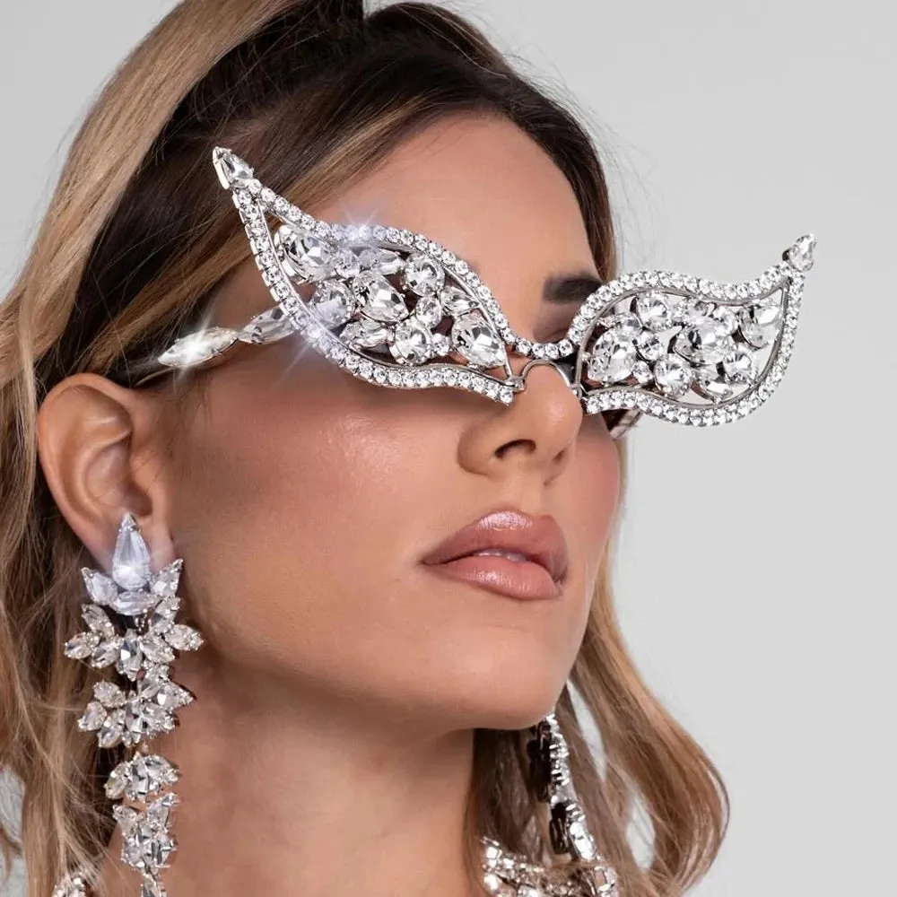 Trendy Crystal Geometric Rhinestone Sunglasses