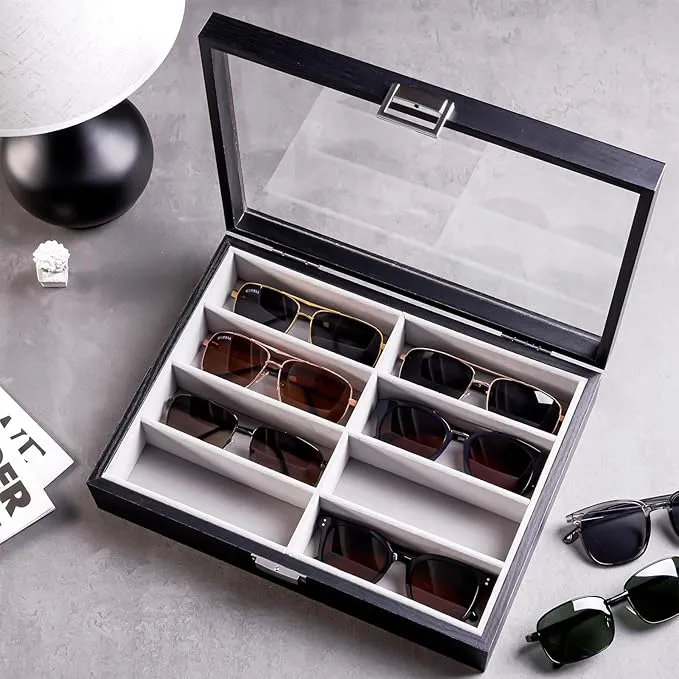 Wooden Sunglasses Organizer Trays for Men Women